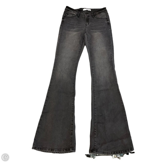 Jeans Flared By Kancan In Black Denim, Size: 4