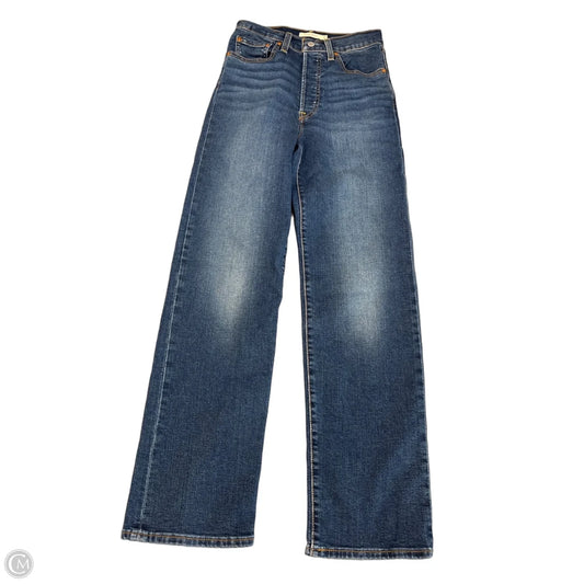 Jeans Straight By Levis In Blue Denim, Size: 4