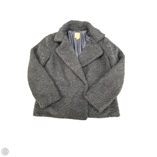 Jacket Faux Fur & Sherpa By Lc Lauren Conrad In Blue, Size: S