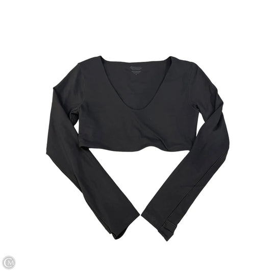 Athletic Top Long Sleeve Collar By Athleta In Black, Size: M