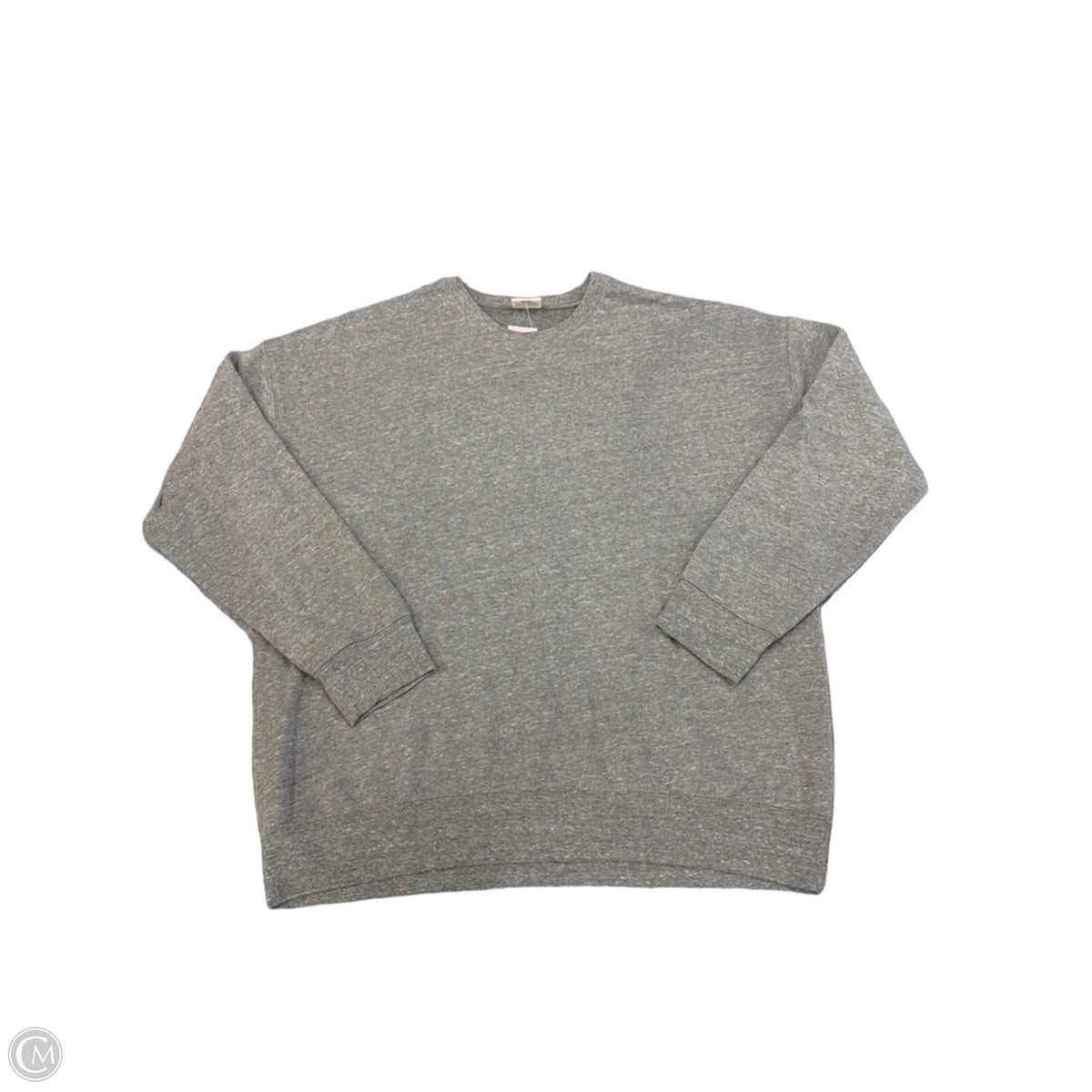 Top Long Sleeve By Oat In Grey, Size: L