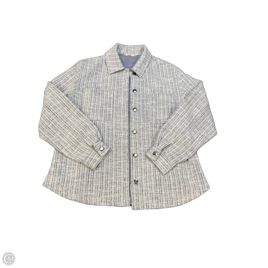 Jacket Shirt By Mi Ami In Blue, Size: M