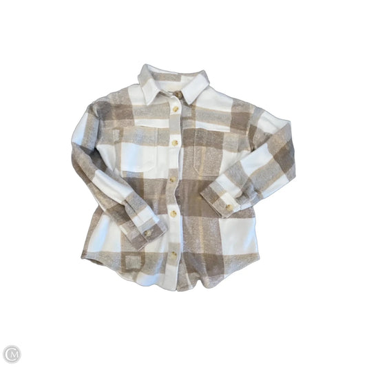 Jacket Shirt By Thread And Supply In Plaid Pattern, Size: M