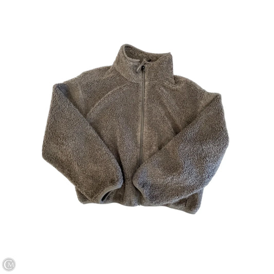 Jacket Faux Fur & Sherpa By Athleta In Brown, Size: S