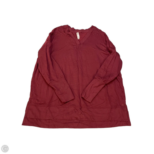 Top Long Sleeve By Lou And Grey In Maroon, Size: L