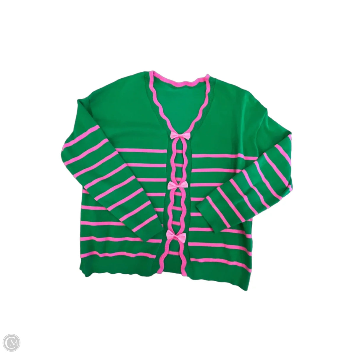 Sweater By Clothes Mentor In Striped Pattern, Size: L