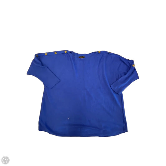 Top Long Sleeve By Cable And Gauge In Blue, Size: 2x