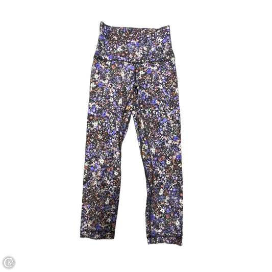 Athletic Leggings By Lululemon In Floral Print, Size: Xs