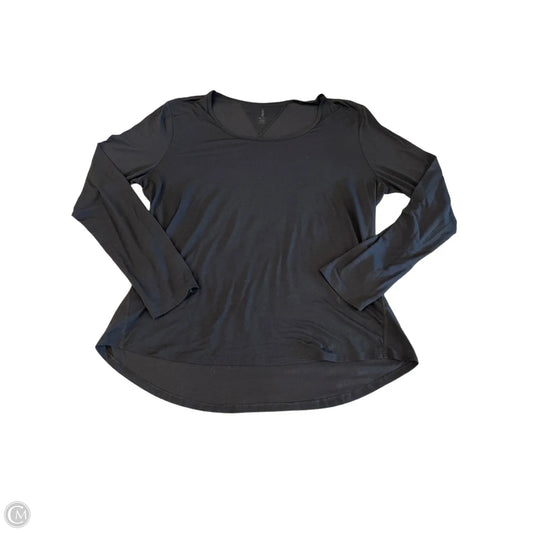 Athletic Top Long Sleeve Collar By Lucy In Black, Size: Xl