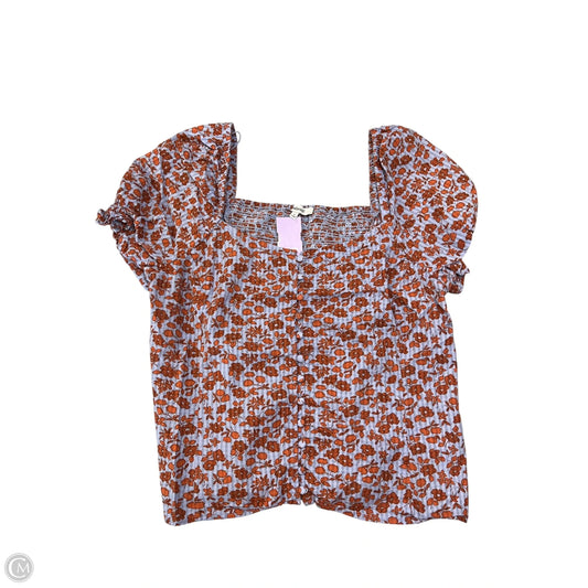 Top Short Sleeve By Madewell In Floral Print, Size: S