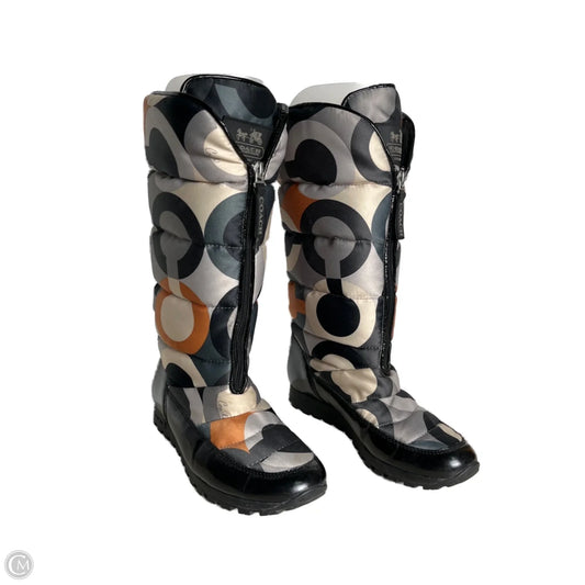 Boots Designer By Coach In Multi-colored, Size: 7