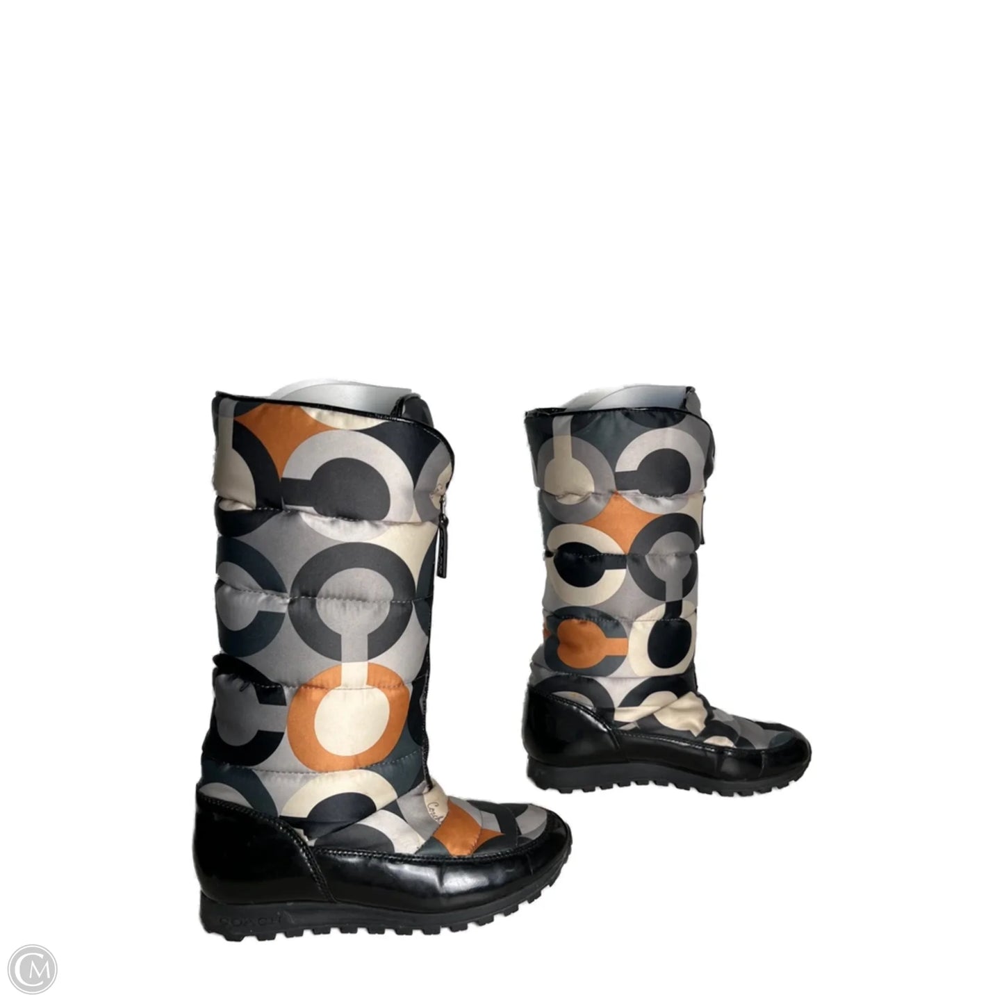 Boots Designer By Coach In Multi-colored, Size: 7