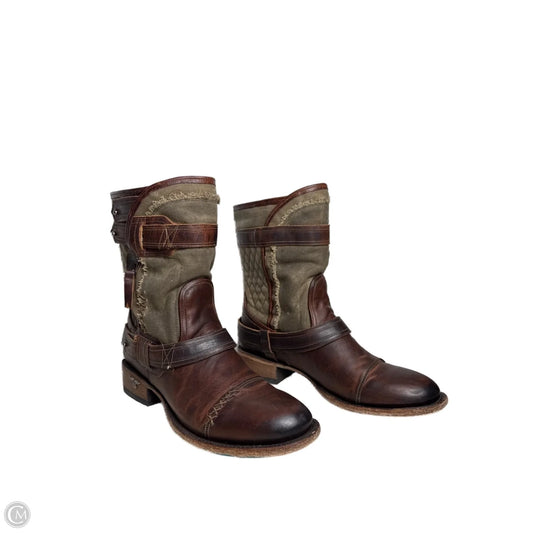 Boots Mid-calf Flats By LANE In Brown, Size: 9