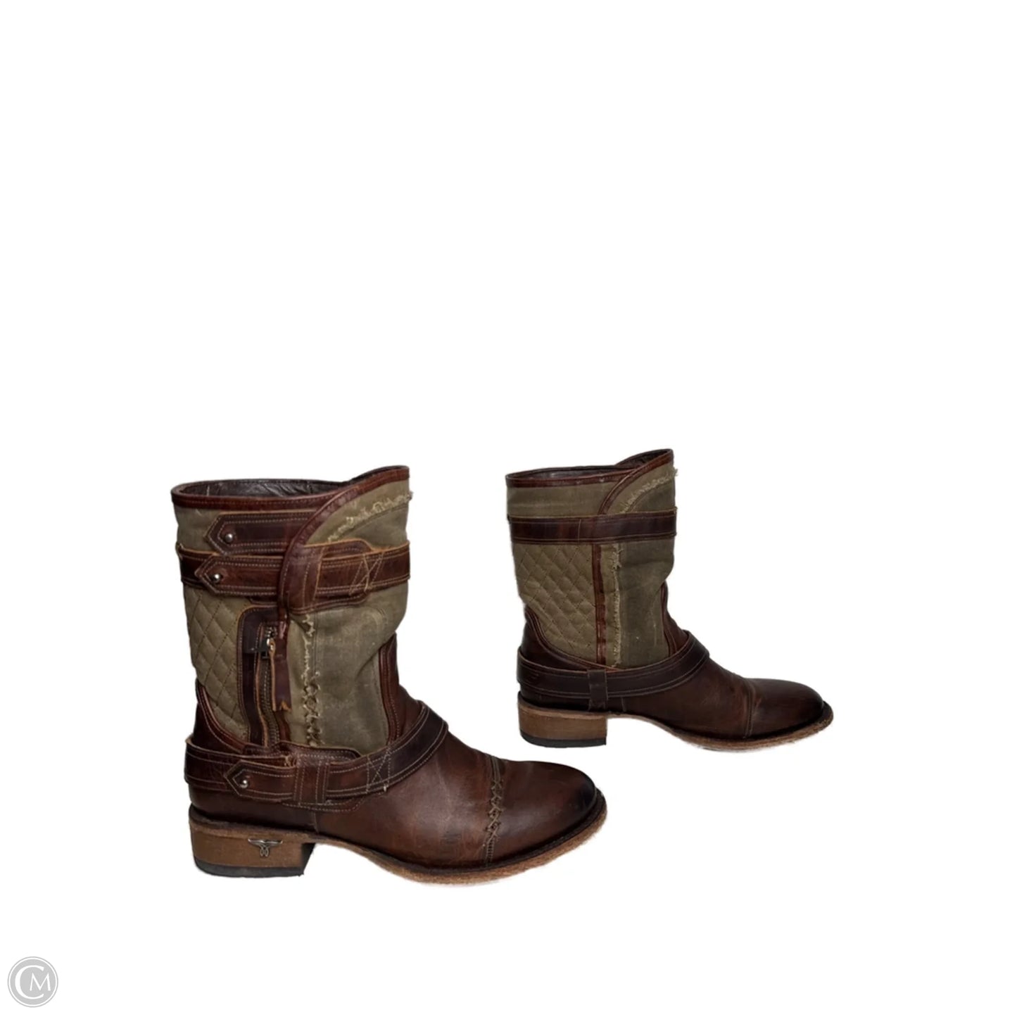 Boots Mid-calf Flats By LANE In Brown, Size: 9