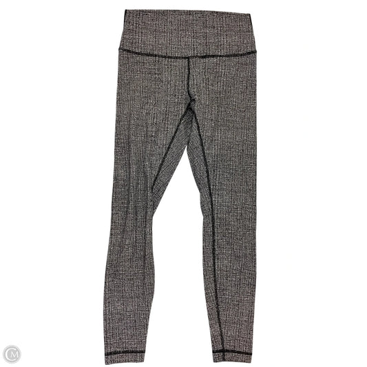 Athletic Leggings By Lululemon In Black & White, Size: M