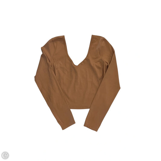 Top Long Sleeve By Lululemon In Brown, Size: M