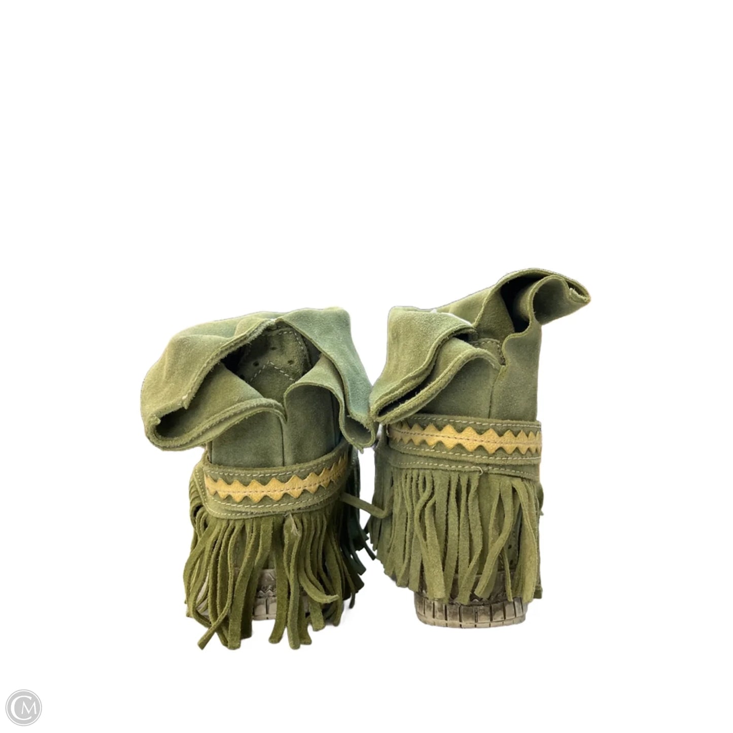 Boots Ankle Flats By Cma In Green, Size: 7.5