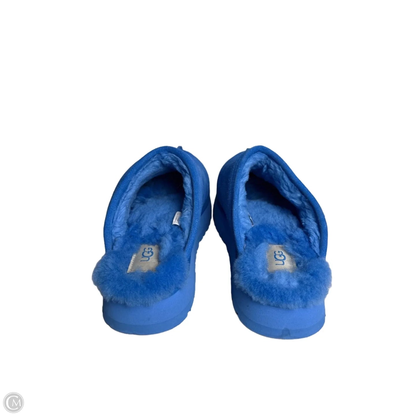 Slippers Designer By Ugg In Blue, Size: 9