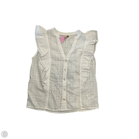 Blouse Sleeveless By Pilcro In Cream, Size: Xs