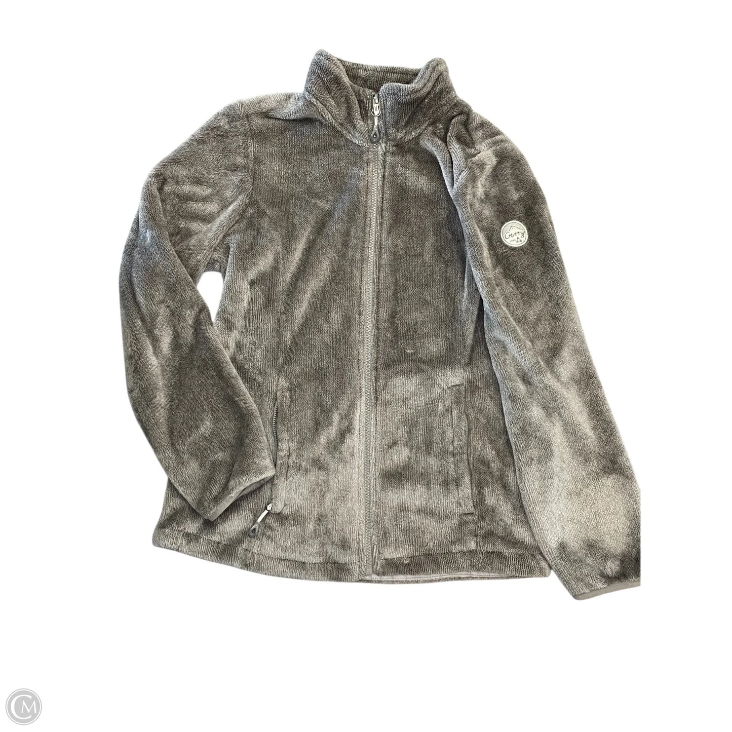 Jacket Faux Fur & Sherpa By Gerry In Grey, Size: S