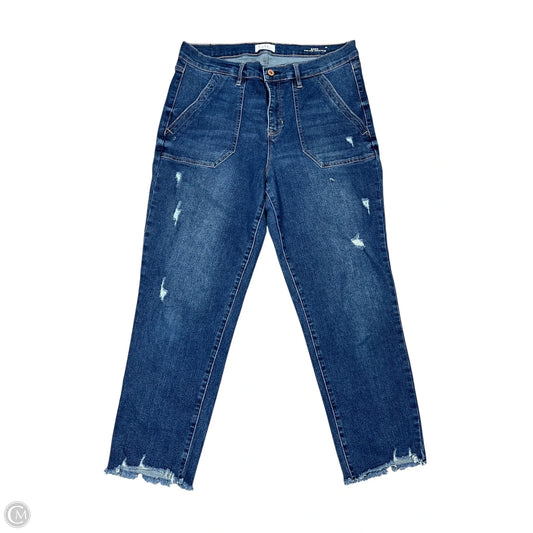 Jeans Straight By Nicole Miller In Blue Denim, Size: 12