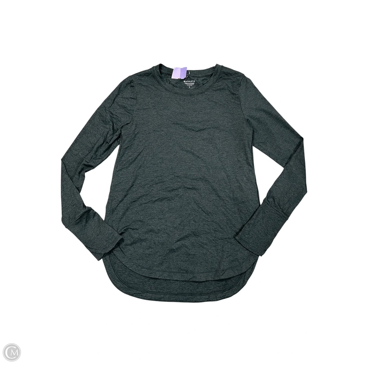 Athletic Top Long Sleeve Crewneck By Athleta In Grey, Size: S
