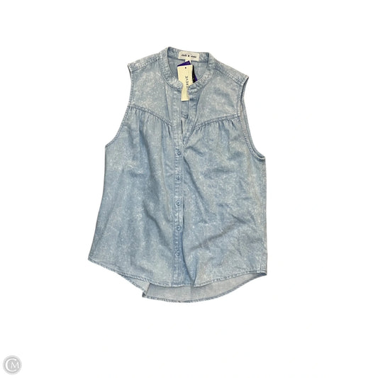 Top Sleeveless By Cloth & Stone In Blue Denim, Size: Xs