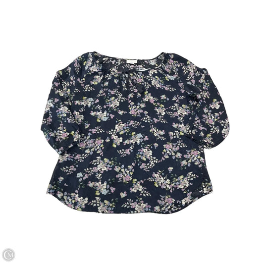 Blouse 3/4 Sleeve By J. Jill In Blue, Size: Xs