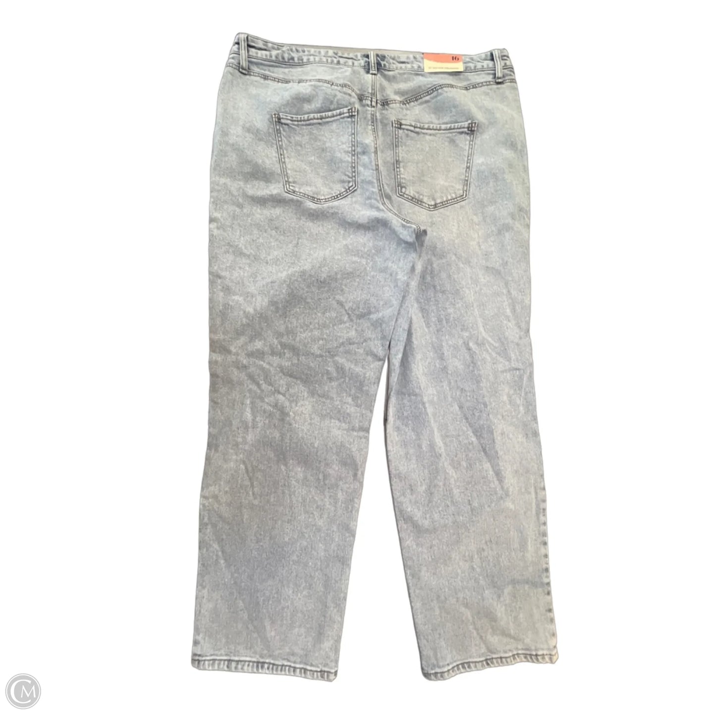Jeans Straight By Arula In Blue Denim, Size: 16
