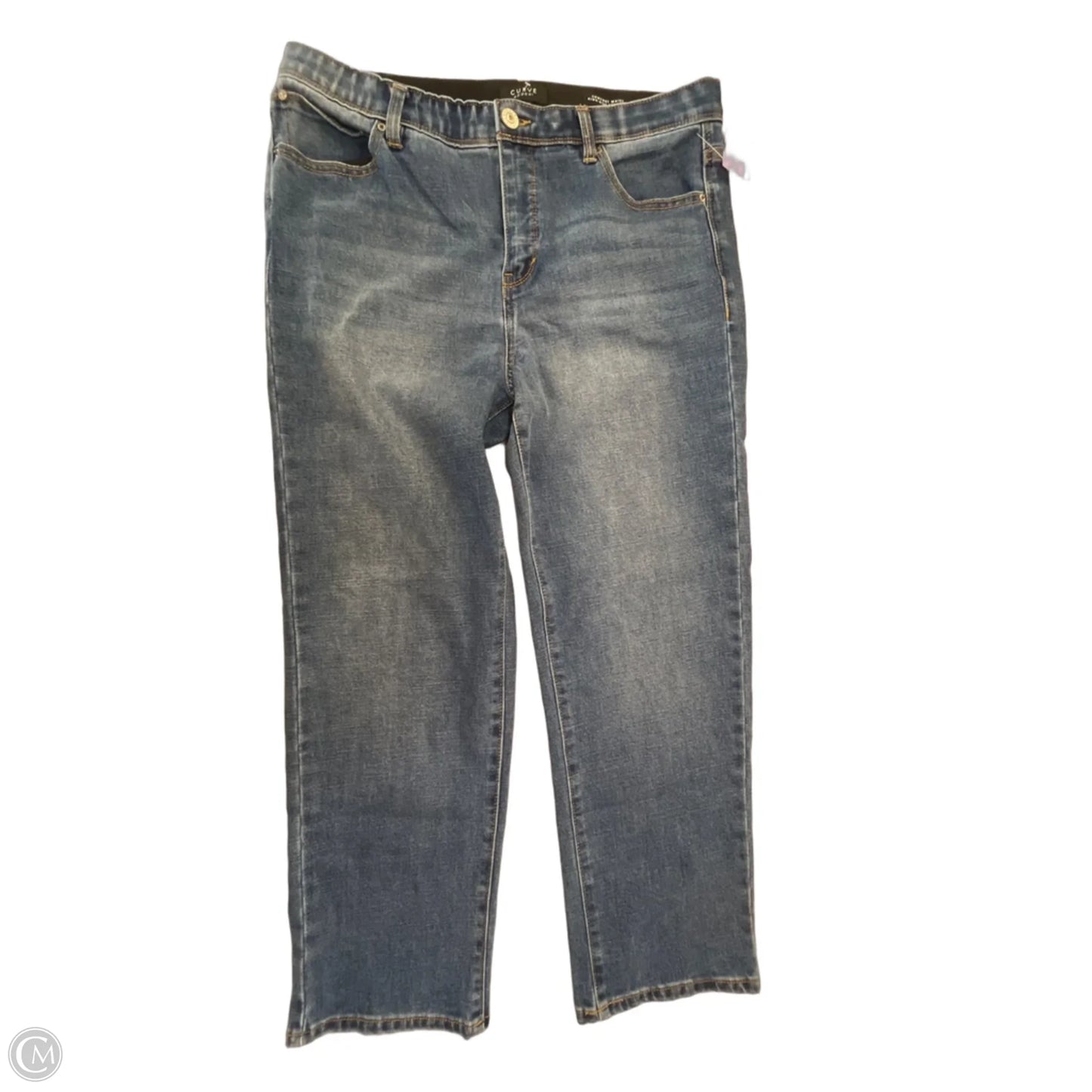 Jeans Straight By Curve Appeal In Blue Denim, Size: 10
