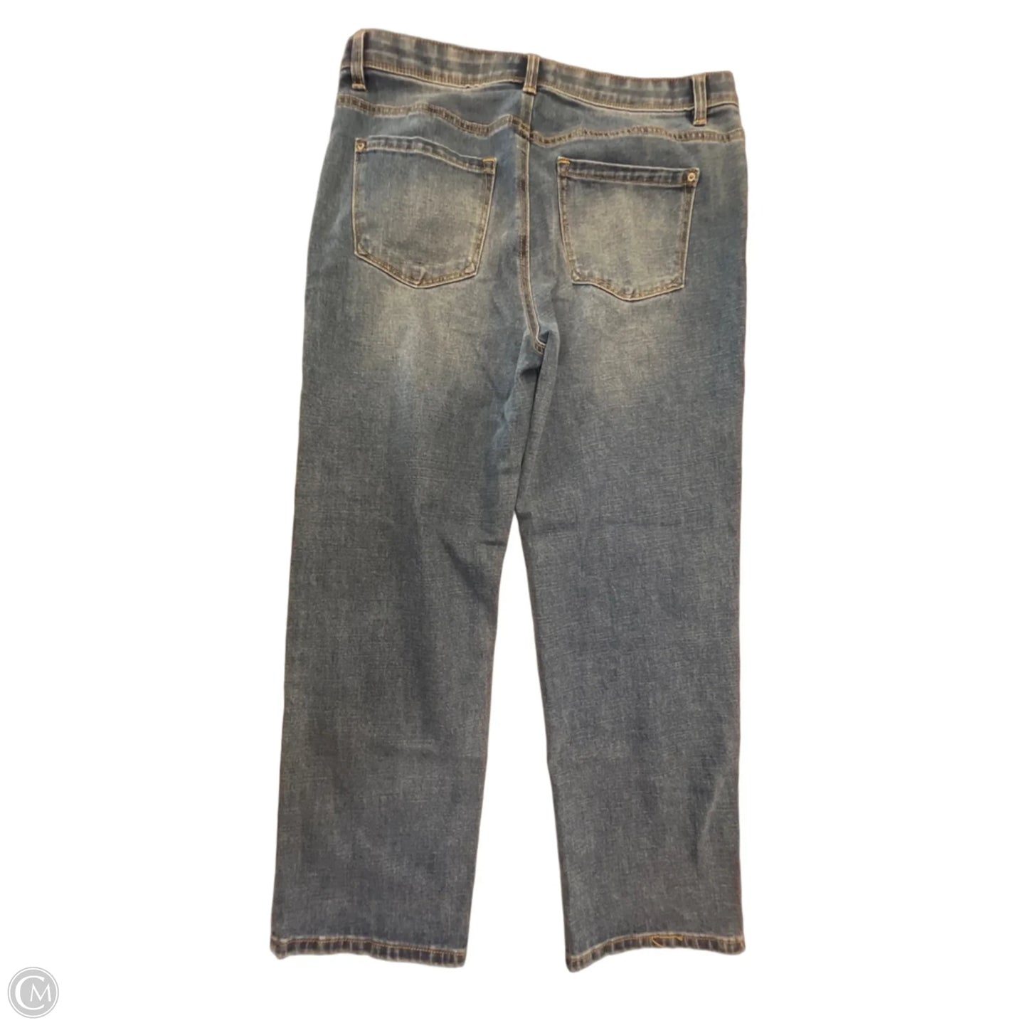 Jeans Straight By Curve Appeal In Blue Denim, Size: 10