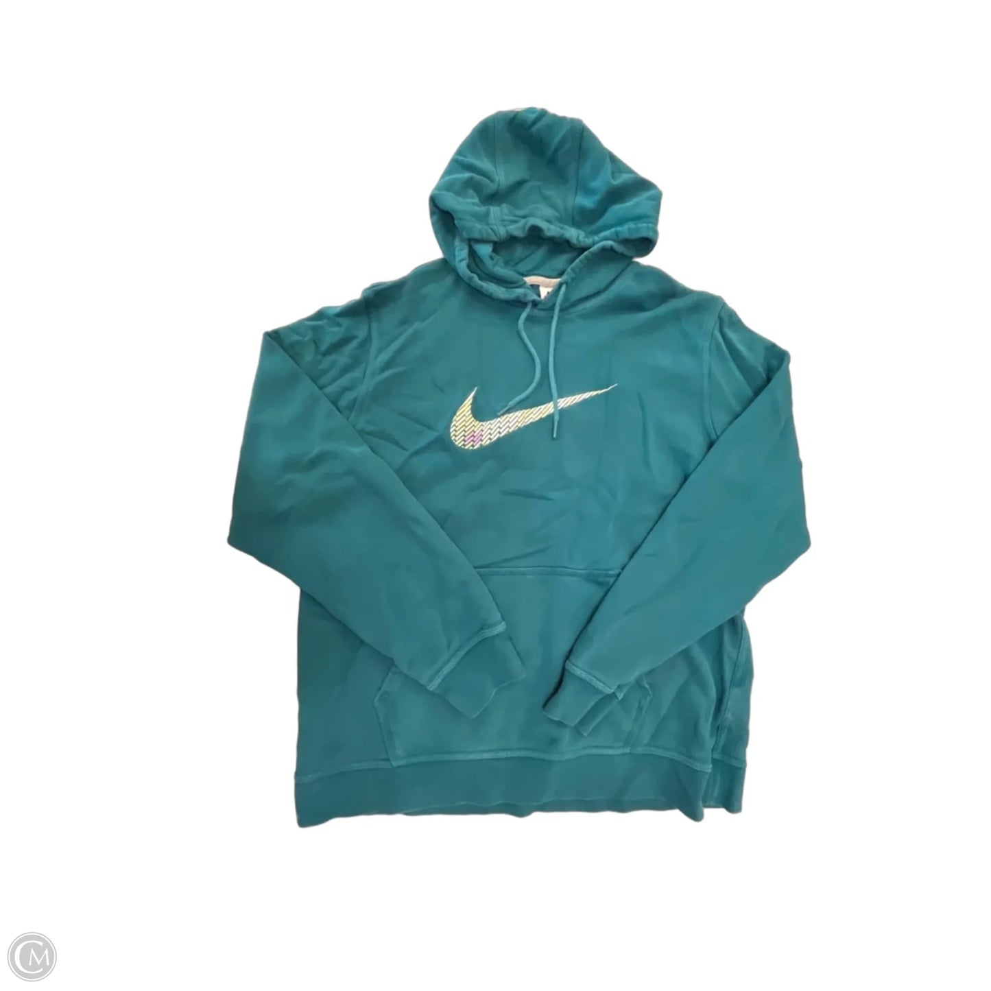 Sweatshirt Hoodie By Nike In Teal, Size: Xl