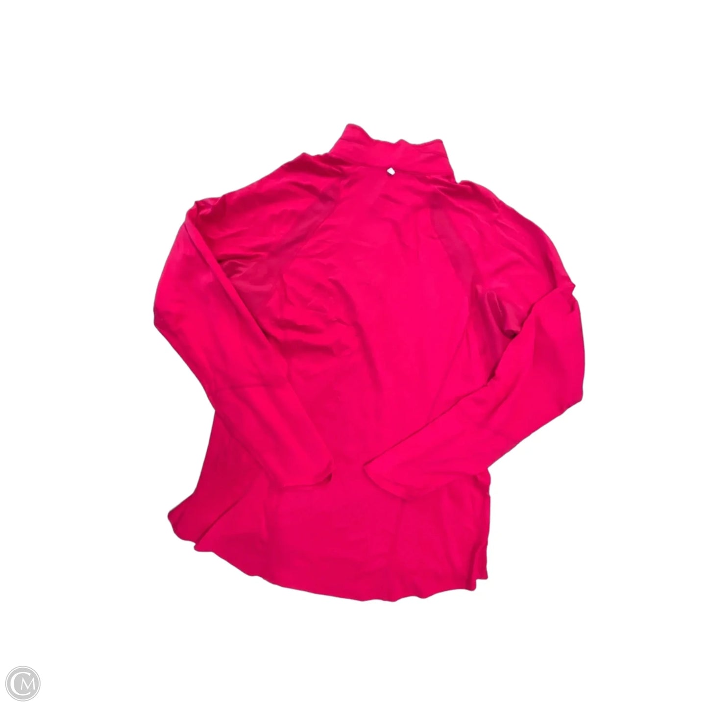 Athletic Top Long Sleeve Collar By Nike In Pink, Size: Xl