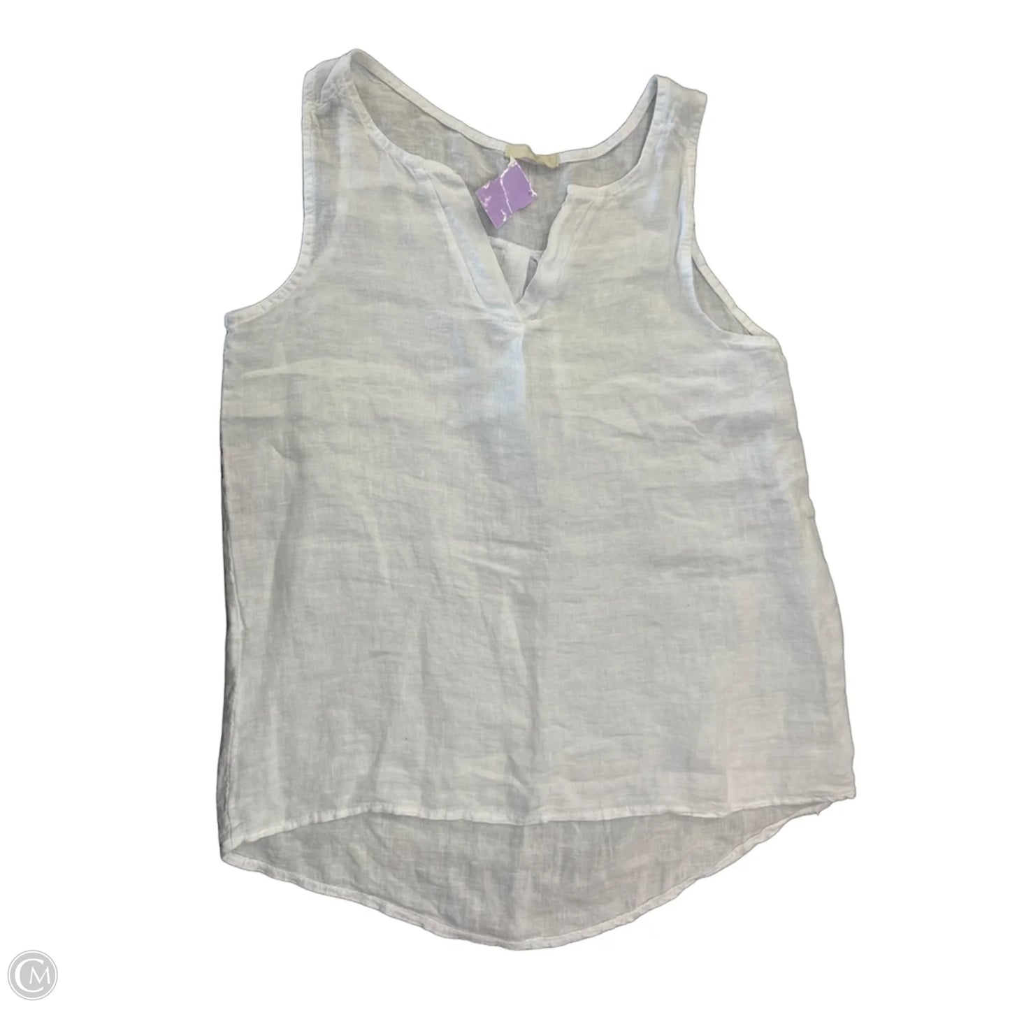 Top Sleeveless By Clothes Mentor In White, Size: M