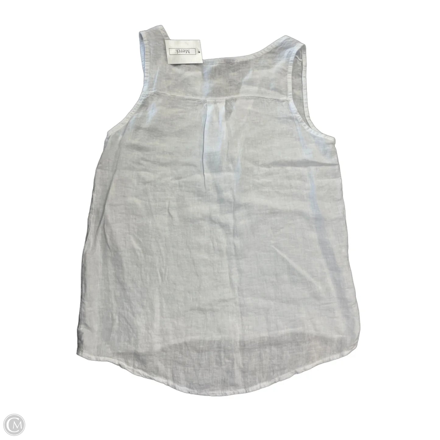 Top Sleeveless By Clothes Mentor In White, Size: M