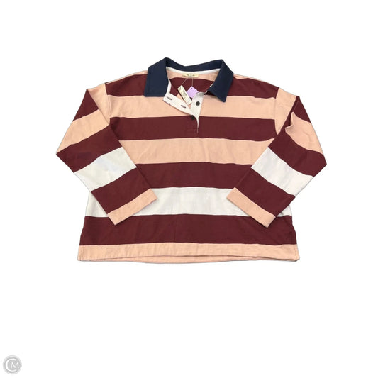 Top Long Sleeve By Madewell In Striped Pattern, Size: S