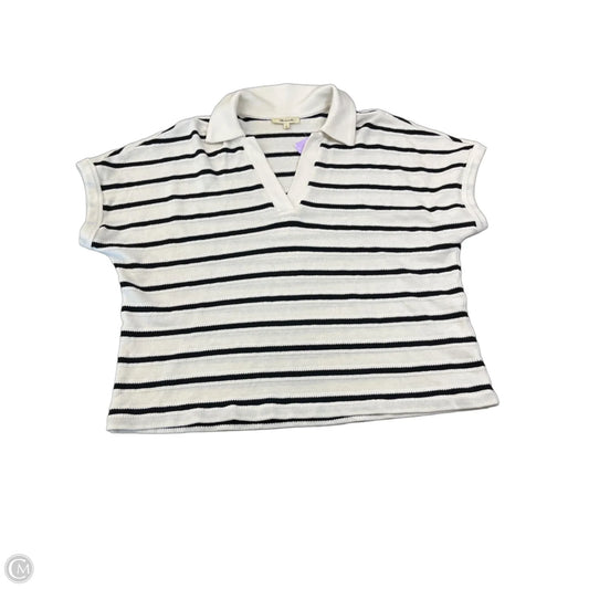 Top Short Sleeve By Madewell In Striped Pattern, Size: S