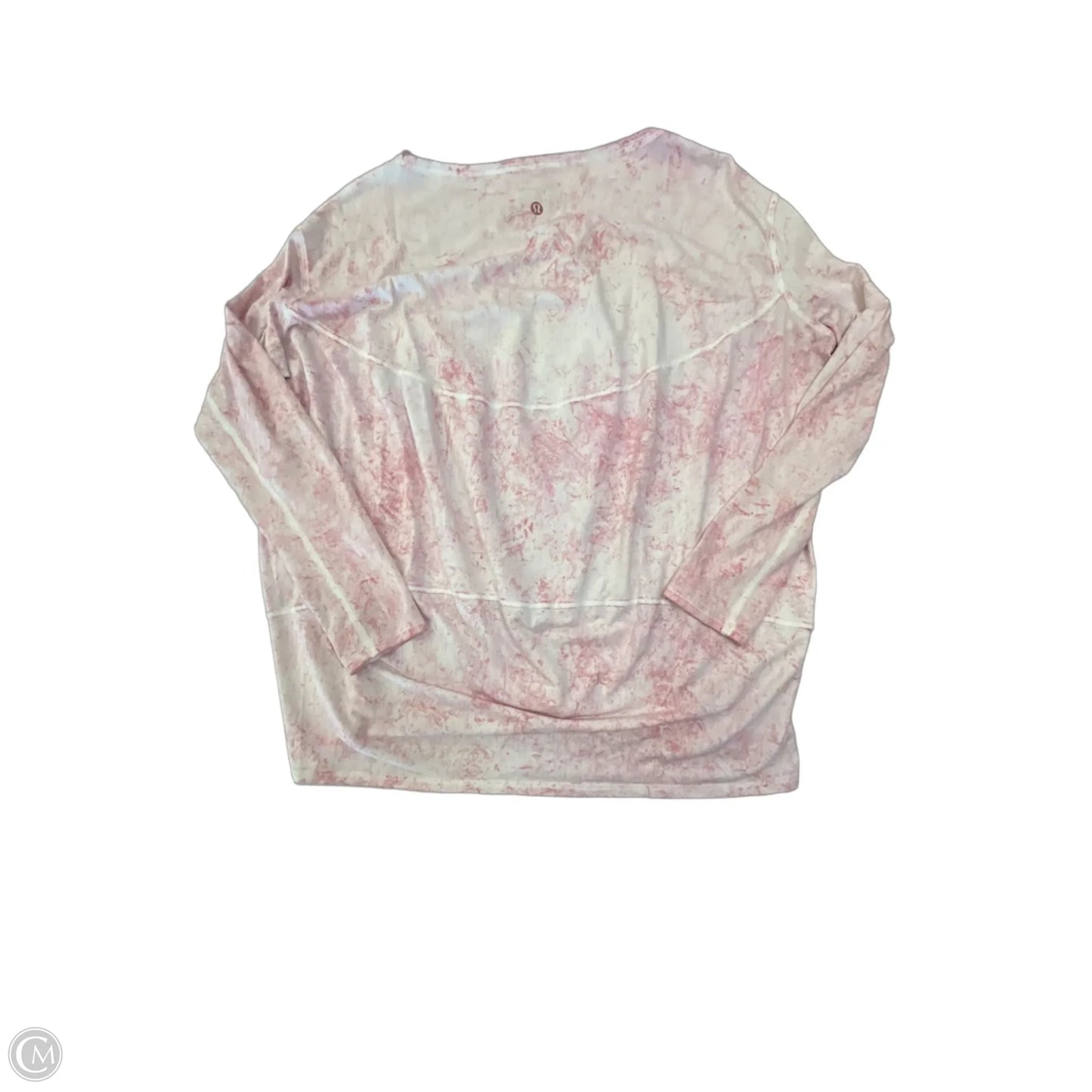 Athletic Top Long Sleeve Crewneck By Lululemon In Tie Dye Print, Size: S