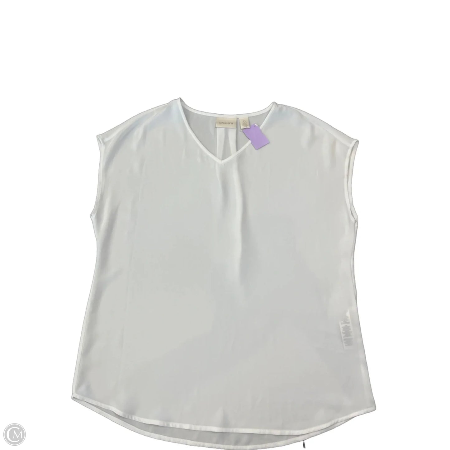 Blouse Sleeveless By Chicos In White, Size: S