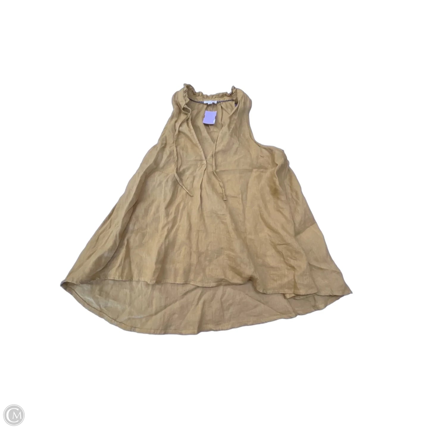 Blouse Sleeveless By Pilcro In Gold, Size: Xs