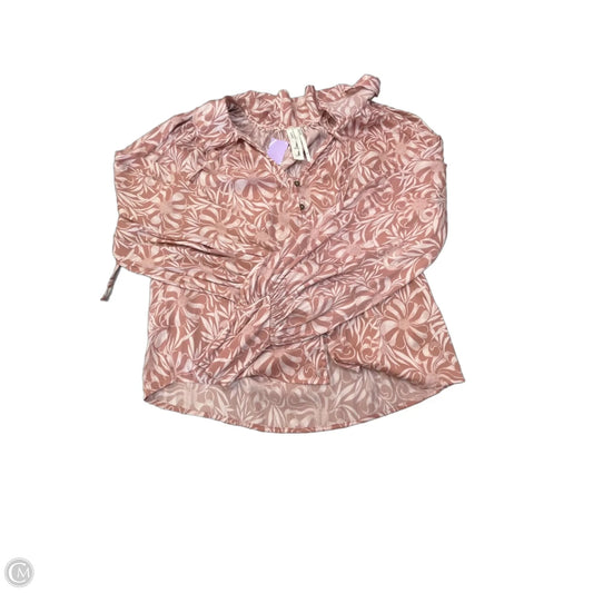 Blouse Long Sleeve By Florence Balducci In Mauve, Size: Xs