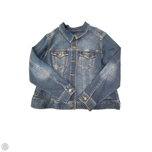 Jacket Denim By Liverpool In Blue Denim, Size: 2x