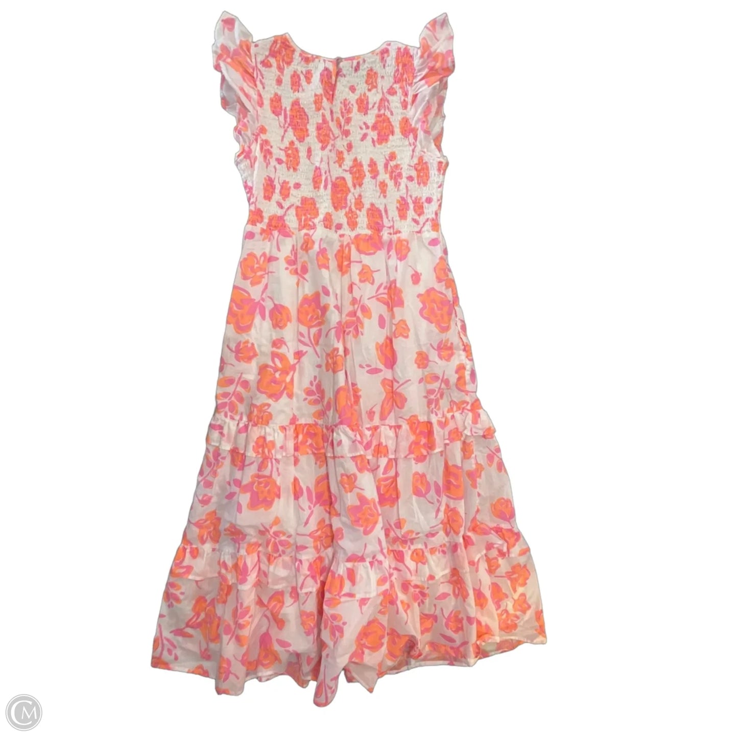 Dress Casual Maxi By Vineyard Vines In Pink & White, Size: M