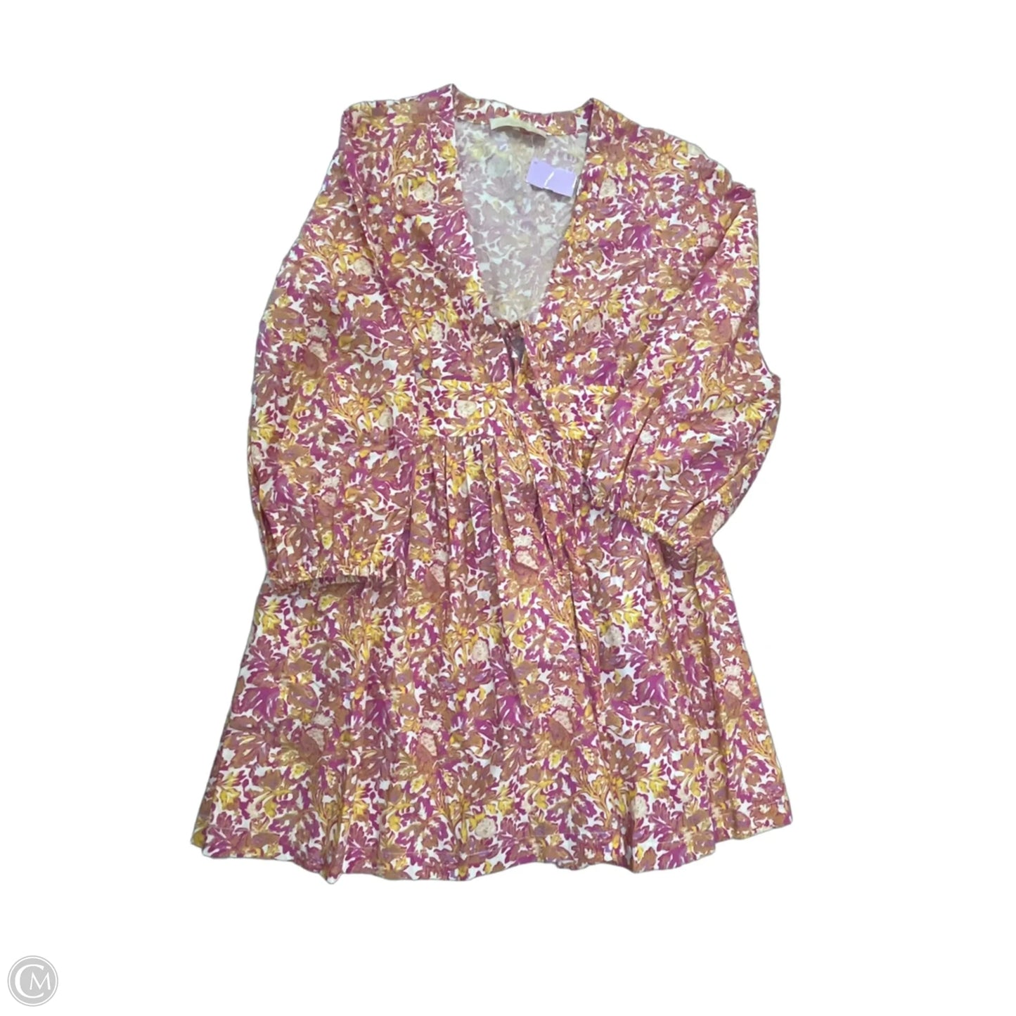 Dress Casual Short By Cma In Floral Print, Size: L