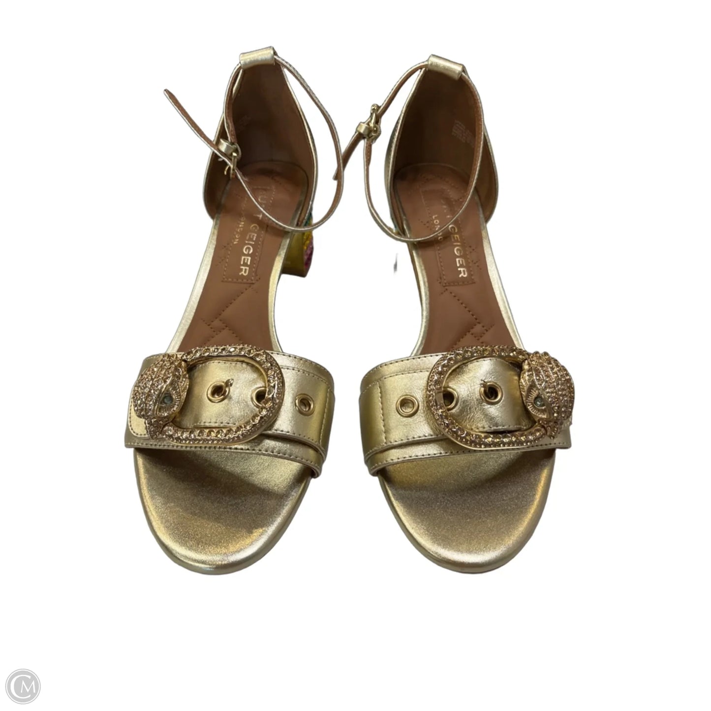 Sandals Designer By Kurt Geiger In Gold, Size: 10