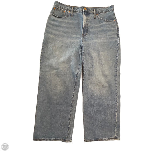 Jeans Cropped By Madewell In Blue Denim, Size: 14