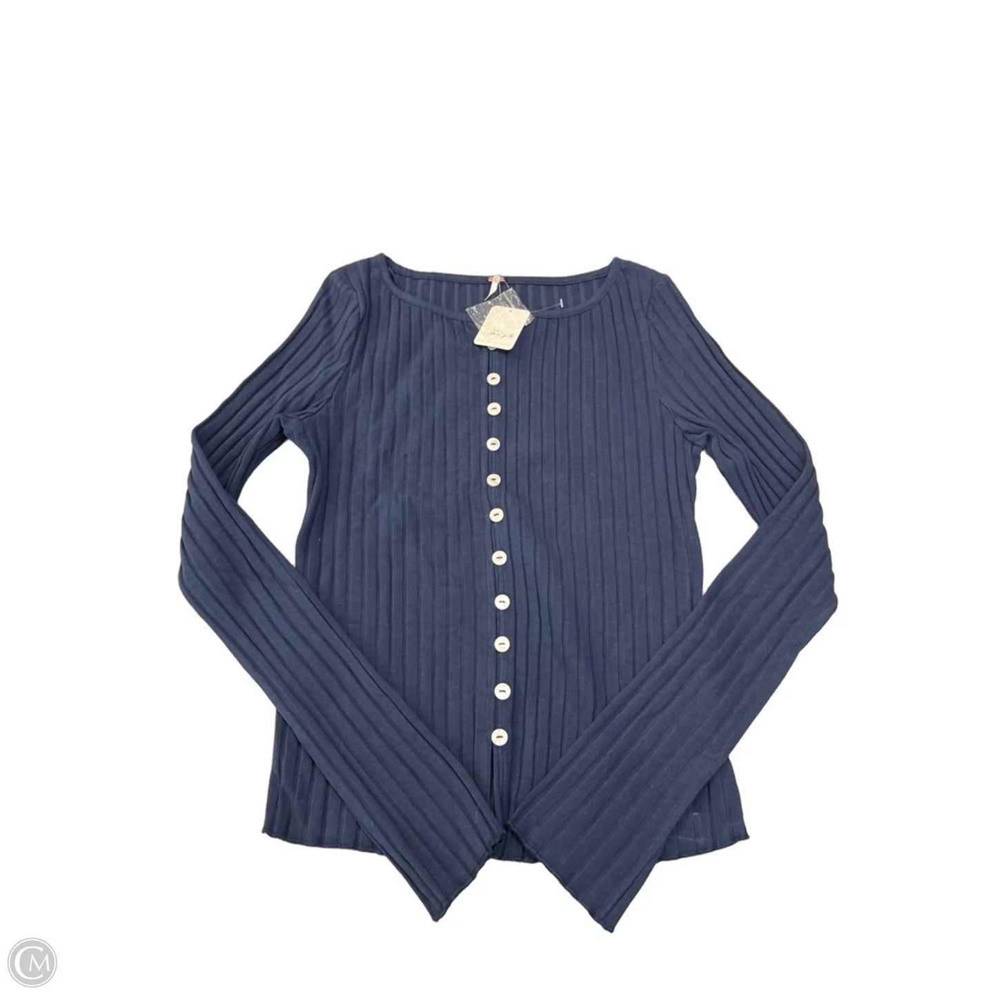 Top Long Sleeve By Free People In Navy, Size: L