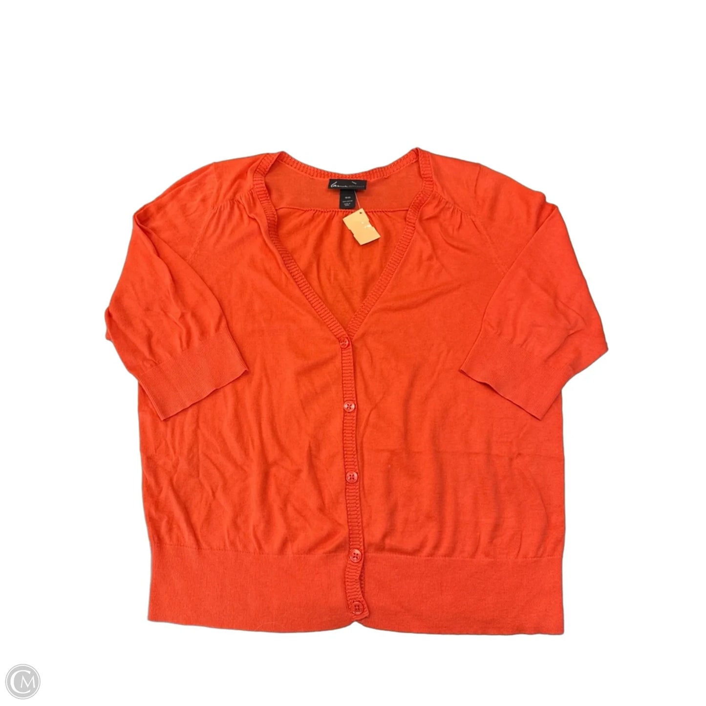 Sweater Cardigan By Lane Bryant In Orange, Size: 2x