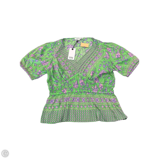 Blouse Short Sleeve By Rose And Olive In Green, Size: M