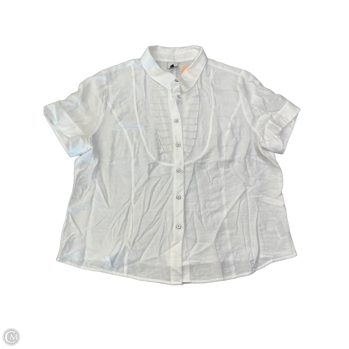 Top Short Sleeve By Cabi In White, Size: Xl